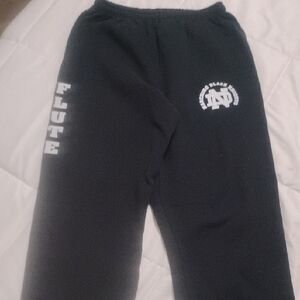 Jerzees Black Sweatpants with White Logo